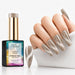 Platinum Beam HEMA- and TPO-free Diamond Cat Eye Gel Polish with matching platinum magnetic manicure and nail swatch – Nail Success Australia