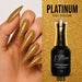 Nail Success Australia Platinum Gel Polish 003 15ml with gold textured glitter manicure design