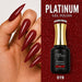 LED 15ml with red textured glitter manicure design