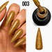 Platinum Gel Polish 003 gold textured glitter finish shown on stiletto nails, brush and nail swatch, Nail Success Australia