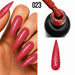Platinum Gel Polish 023 bright pink textured glitter finish shown on stiletto nails, brush and nail swatch, Nail Success Australia