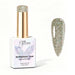 Nail Success Australia Platinum Luxe reflective glitter gel polish bottle with glossy platinum nail colour swatch