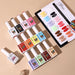 Nail Success Australia Poke Gel 3D Nail Art — full set of 12 colours plus Base with matching swatch chart on beige background