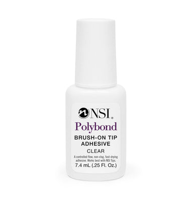 NSI Polybond Brush-On Tip Adhesive — clear nail glue 7.4 mL bottle