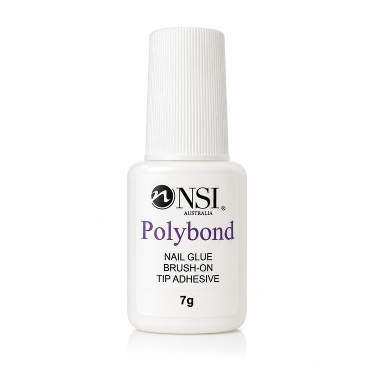 NSI Australia Polybond 7g brush-on nail glue tip adhesive bottle for nail tips and repairs