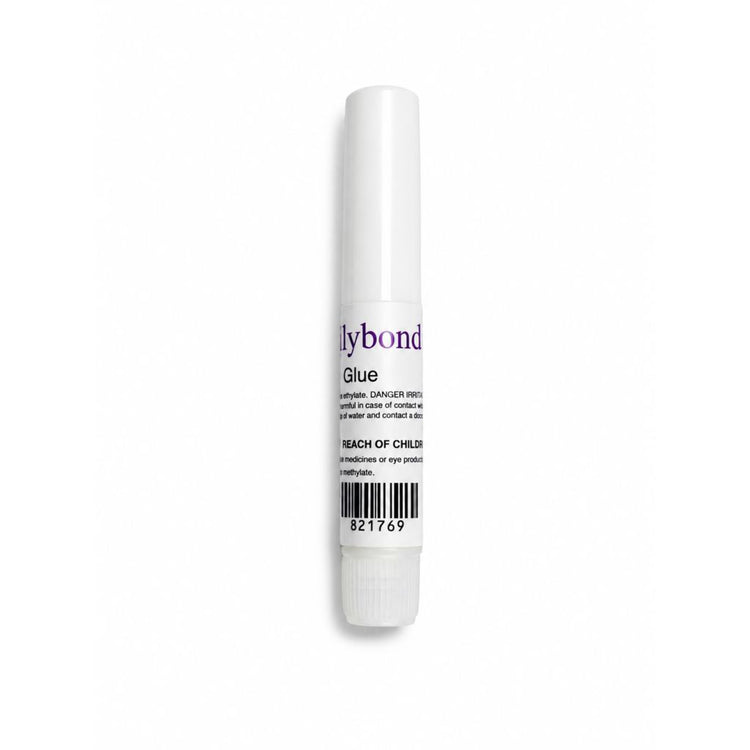 NSI Australia Polybond 1g nail glue stick adhesive for nail tips and repairs, shown from side view
