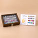 Nail Success Australia 24-colour mirror chrome powder set with wooden storage box and shade swatch chart