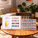 24 color mirror chrome nail powder set with storage box and swatch chart, chrome nail pigment jars
