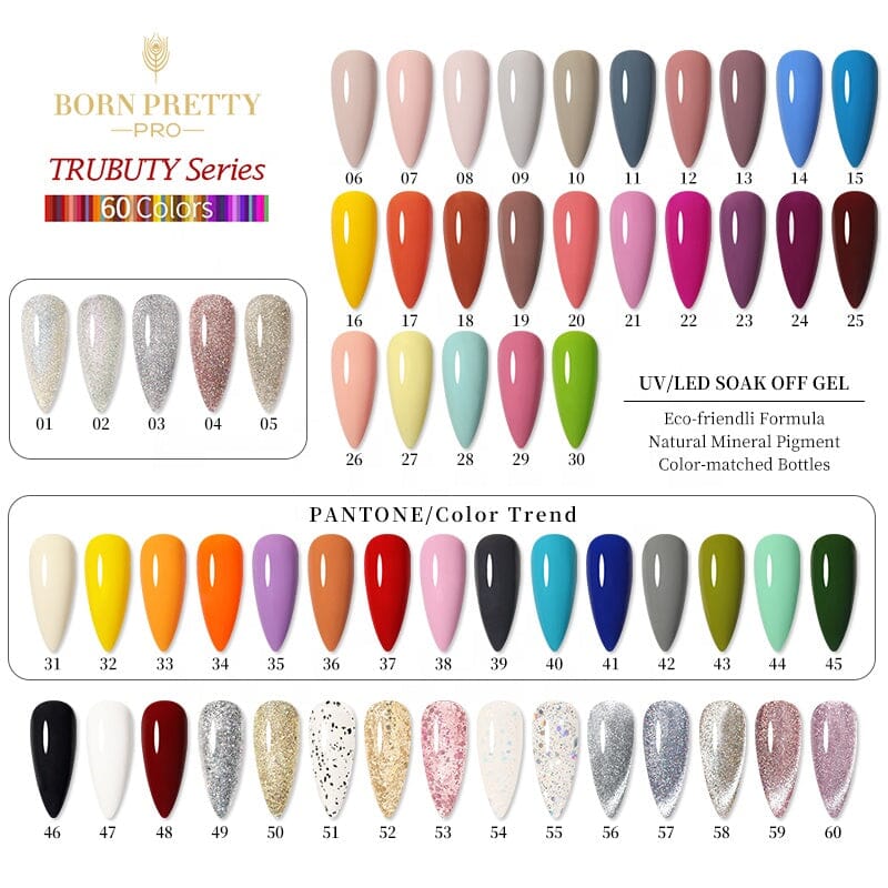 Pro 60 Colours Gel Polish Kit Trubuty Series Born Pretty