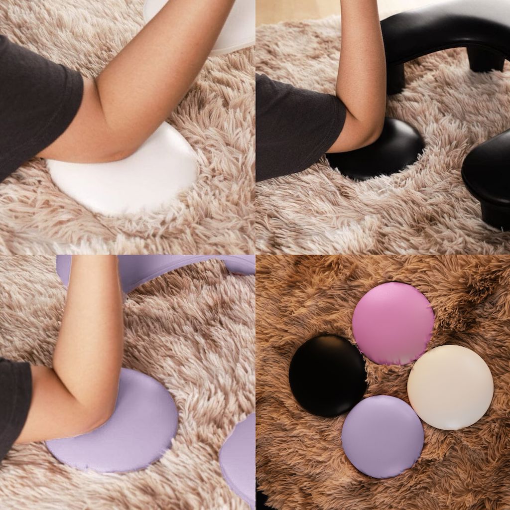 nail salon work; soft non-slip, washable; colors black, white, lilac, pink