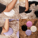 nail salon work; soft non-slip, washable; colors black, white, lilac, pink