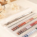 NSI Australia Pro Magnetic Swatch Colour Display Book — close-up of ring binder with numbered gel polish nail tip samples