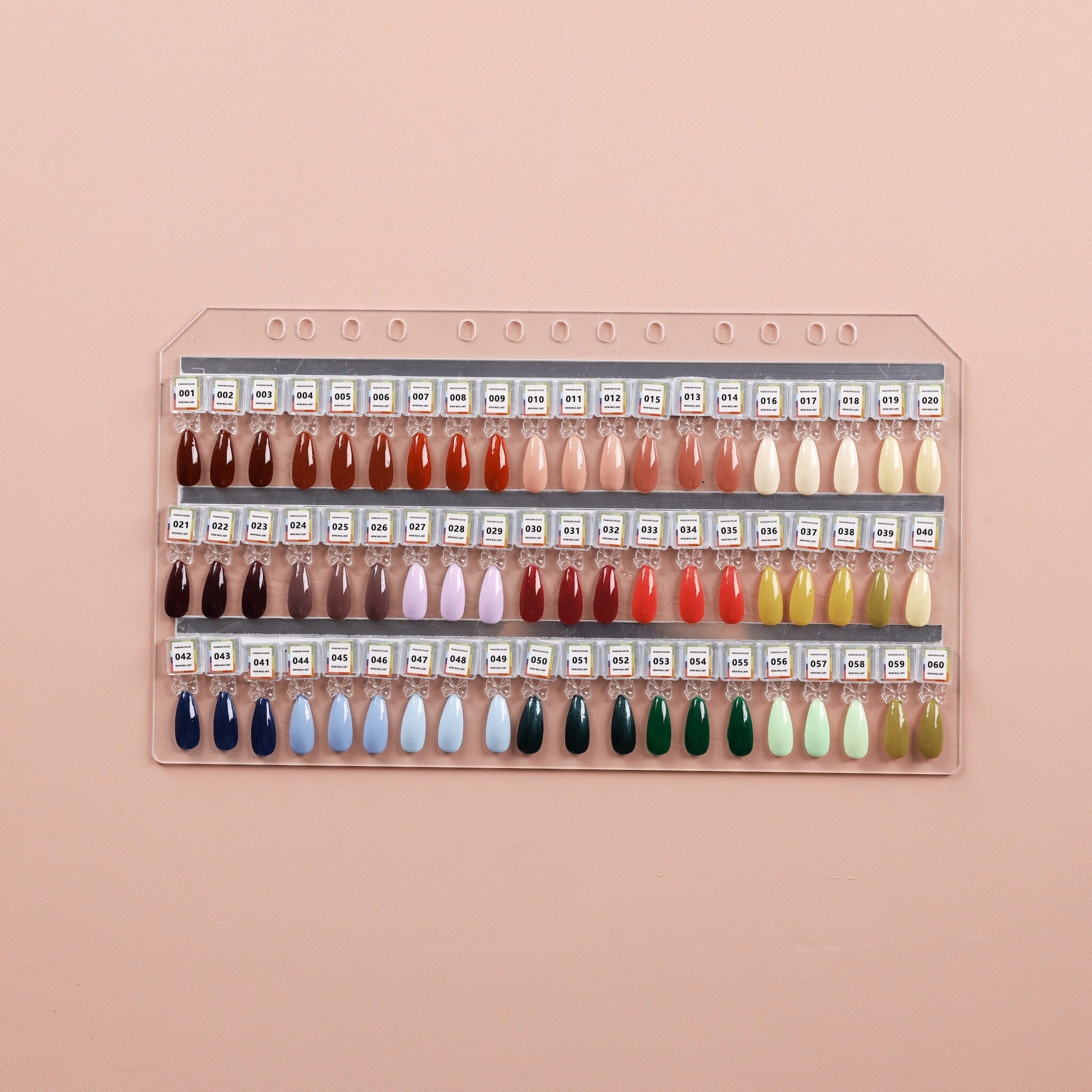 NSI Australia Pro Magnetic Swatch Colour Display Book – 60 colour gel polish swatch board with numbered nail tip samples