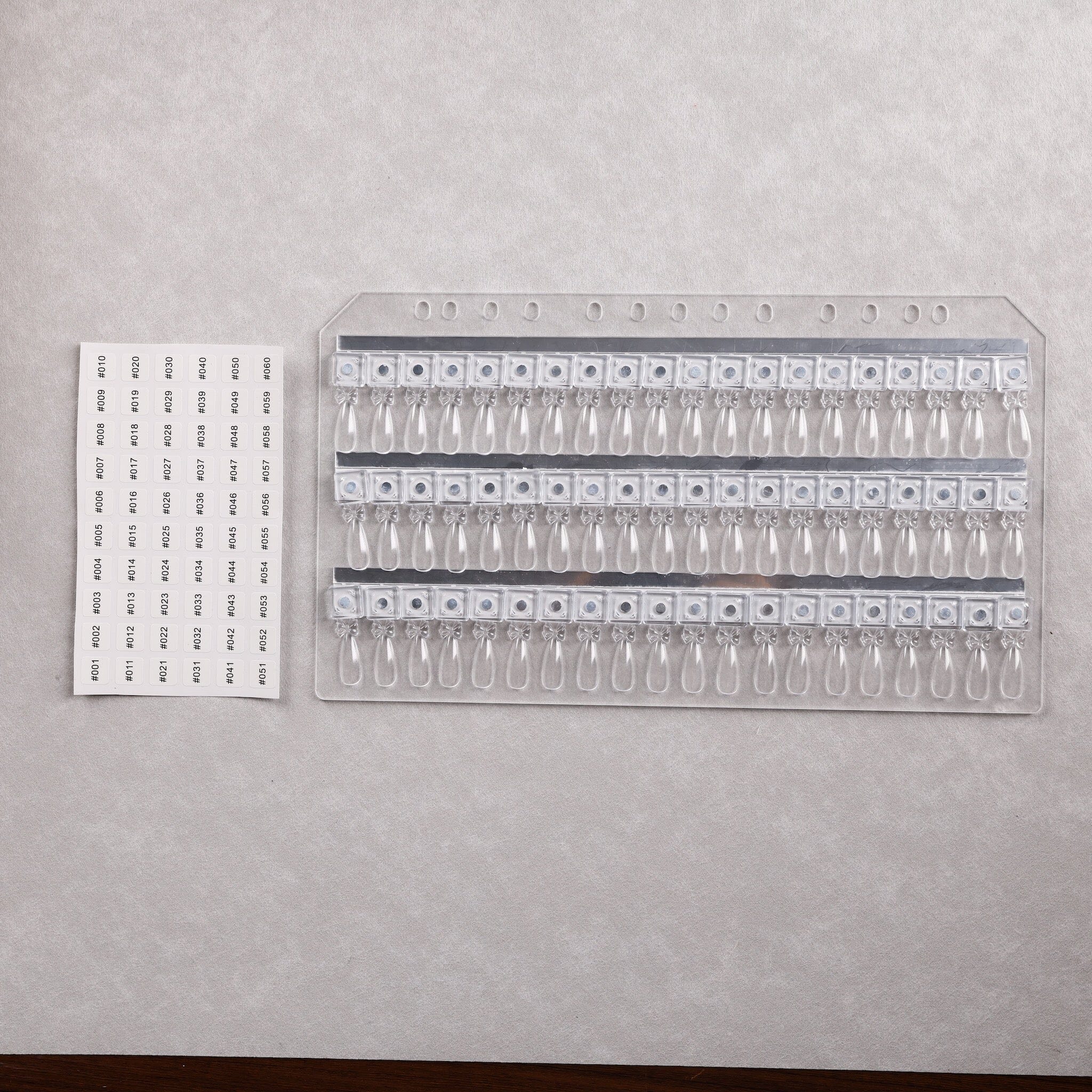 NSI Australia Pro Magnetic Swatch Colour Display Book for gel polish – clear nail tip display with label stickers