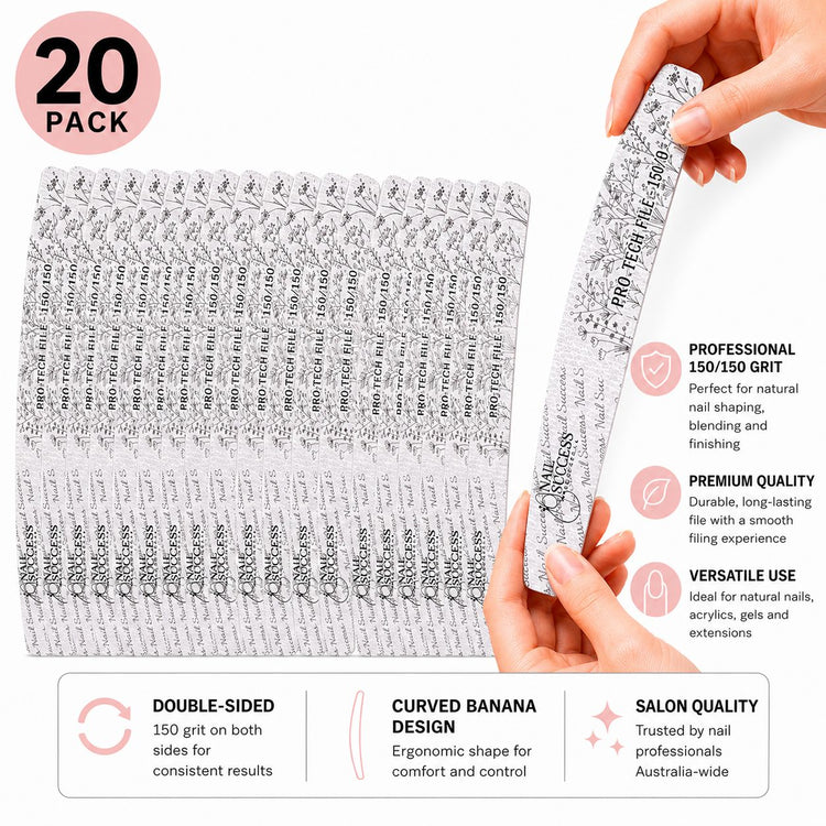 150 grit curved nail files for shaping, blending and finishing natural or enhanced nails
