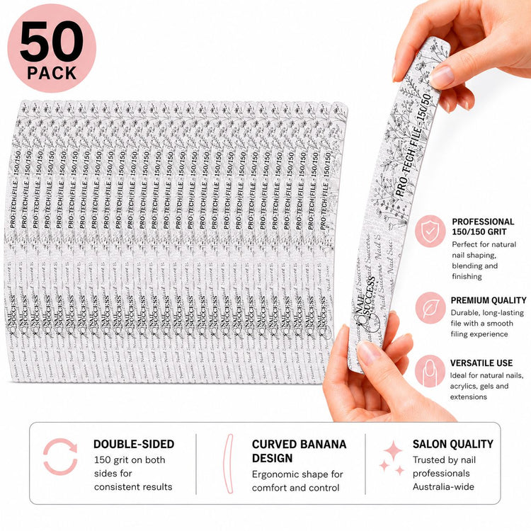 150 grit curved nail files for shaping, blending and finishing natural or enhanced nails