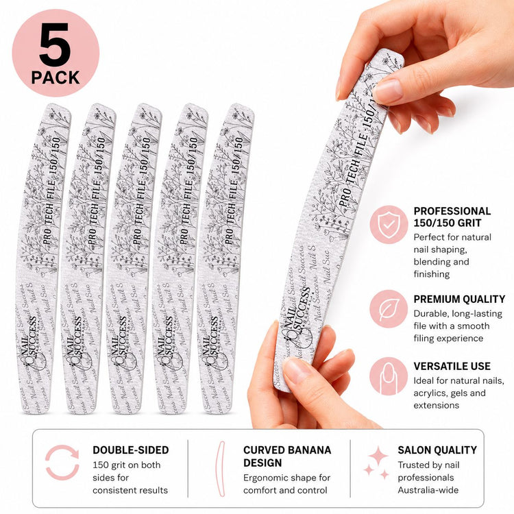 Pro nail file 150150 medium nail file and buffer NSI Australia 5 pcs pack pro file