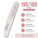 180 fine grit for natural nails, builder gel, gel polish prep and final refining of salon nail enhancements