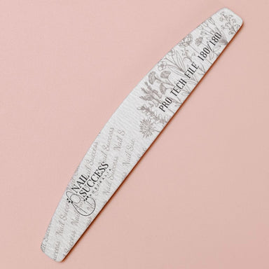 180 fine grit—single curved emery board with floral print branding