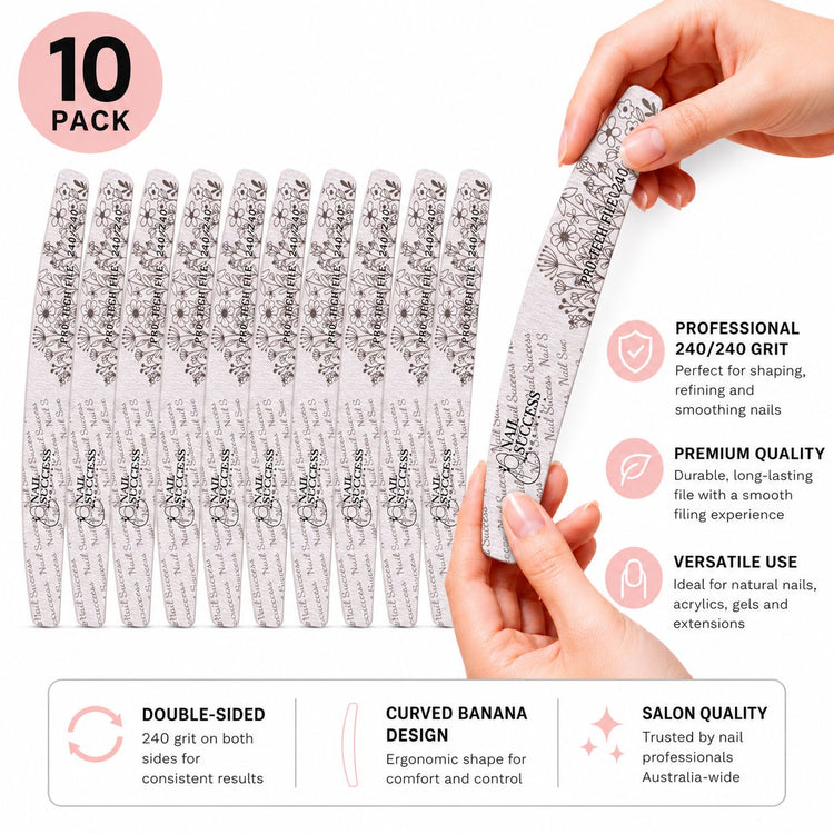 Pro nail file 240240 extra fine nail file and buffer NSI Australia 10 pcs pack pro file