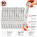 80 extra coarse grit double sided curved banana files for acrylic, hard gel and salon nail enhancements