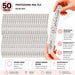 80 grit extra coarse double sided curved banana files for acrylics, hard gel and salon nail enhancements