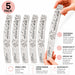 80 extra coarse grit double sided curved banana files for acrylic, hard gel and salon nail enhancements