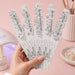 240 for acrylic, gel and salon nail shaping held on pink manicure table