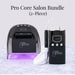 Pro Core Salon Bundle 2-piece black professional nail salon kit with UV LED lamp and electric nail drill