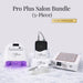 Pro Complete Salon Bundle 4-piece white professional nail salon kit with UV LED lamp, electric nail drill, manicure dust collector, and LED arch light