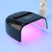 UV nail lamp with built-in flash cure torch for curing gel polish and builder gels.