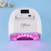 UV nail lamp with flash torch, white gel nail dryer with curing lights on