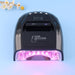 UV nail lamp with flash torch, black gel nail dryer.