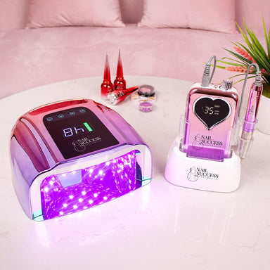 Professional Electric Nail File + Rechargeable Nail Lamp 96W Pair