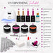 UV lamp, four gel colours, prep products and accessories