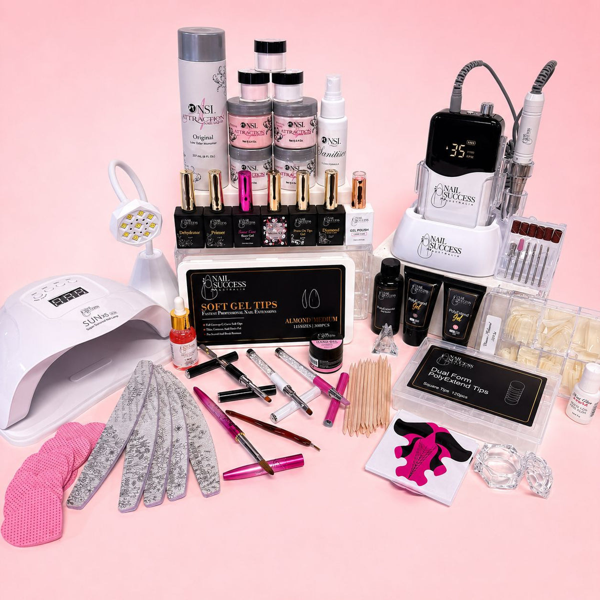 Kit Pro Basic Professional Nail Kit Acrylic, BIAB, Gel X Nail Tech — NSI Australia
