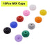 10-piece mixed colour nail drill bit dust protector caps for e-file bits, helping reduce dust entry and protect manicure drill handpieces
