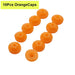10-piece orange nail drill bit dust protector caps for e-file bits, helping reduce dust entry and protect manicure drill handpieces