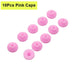 10-piece pink nail drill bit dust protector caps for e-file bits, helping reduce dust entry and protect manicure drill handpieces