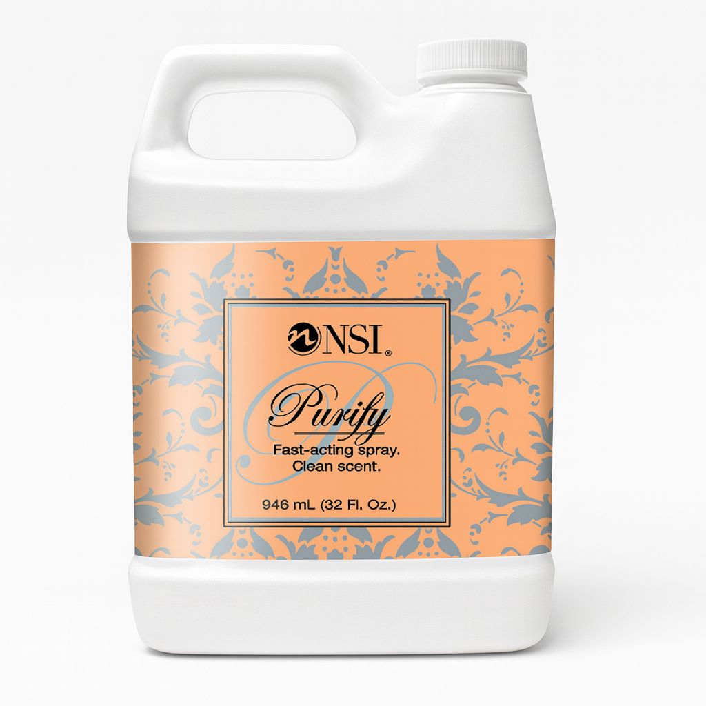 NSI Australia Purify—fast-acting antiseptic nail prep spray, clean scent, 946 mL (32 fl oz) bottle