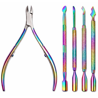 Stainless steel cuticle nipper with double spring handle and precision blades for manicure care