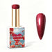 Nail Success Australia Red Velvet shimmer gel polish bottle with glossy red nail colour swatch