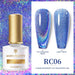 NSI Australia Born Pretty Reflective Cat Eye Gel Polish RC06 – Laser Rainbow Cat Magnetic Gel, blue holographic glitter, 7ml bottle with cat-eye and laser swatches