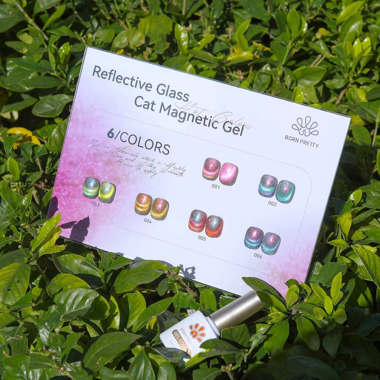 Reflective Glass Cat Magnetic Gel Polish Born PrettyColour Chart Display