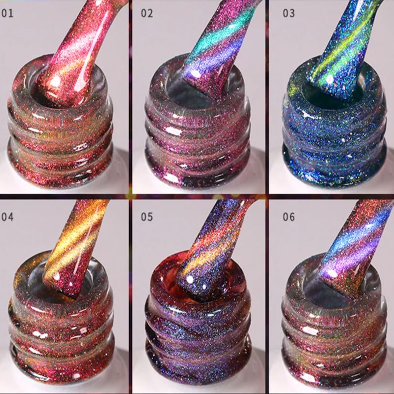 Reflective Glass Cat Magnetic Gel Polish BORN PRETTYPack 6 Colours(RG01+02+03+04+05+06)