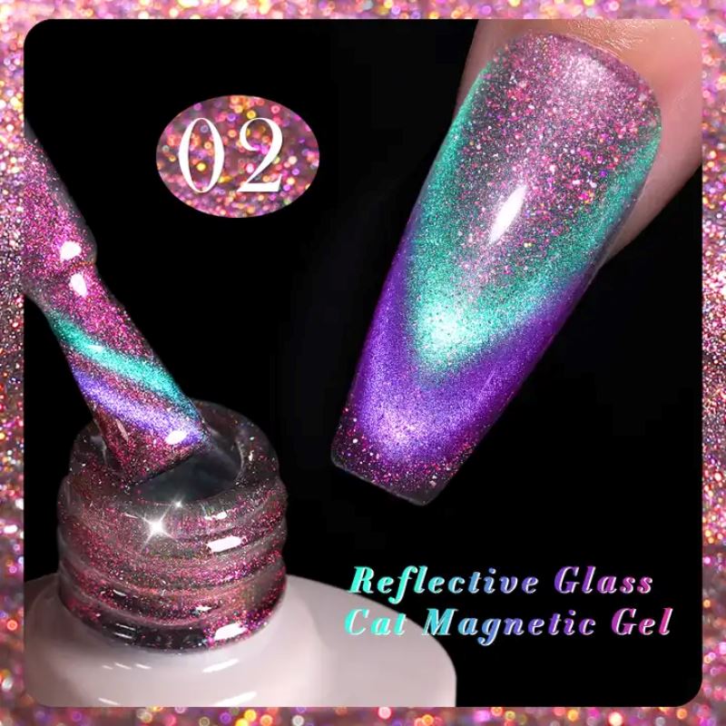 Reflective Glass Cat Magnetic Gel Polish BORN PRETTYRG02