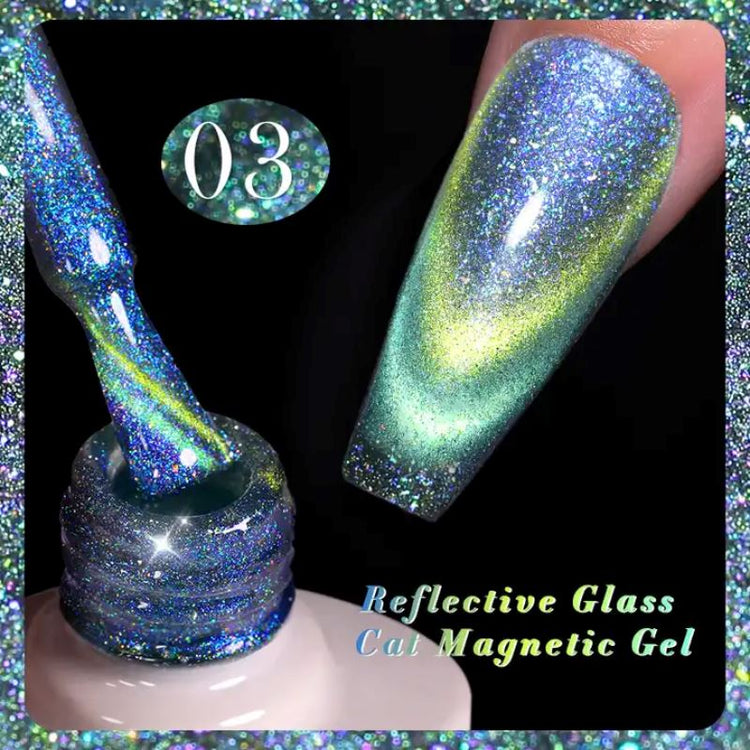 Reflective Glass Cat Magnetic Gel Polish BORN PRETTYRG03