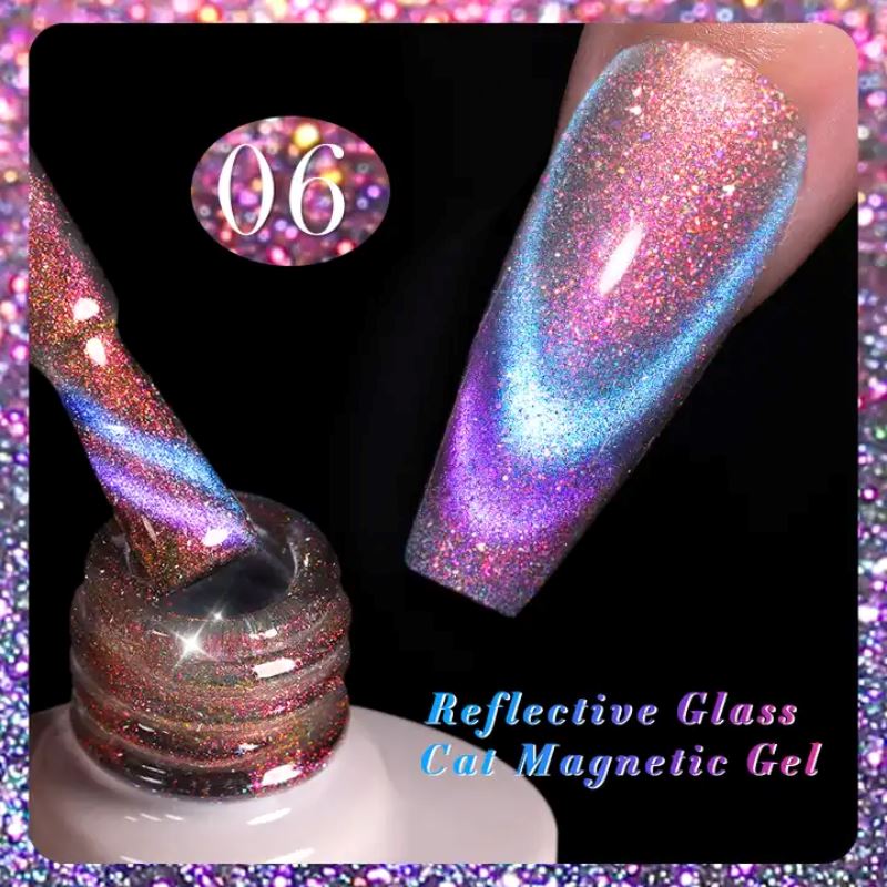 Reflective Glass Cat Magnetic Gel Polish BORN PRETTYRG06