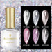 Born Pretty reflective glitter cat eye magnetic gel polish range with six sparkling colour options, shown with silver, blue, rose, pink, purple and black shimmer nail tips