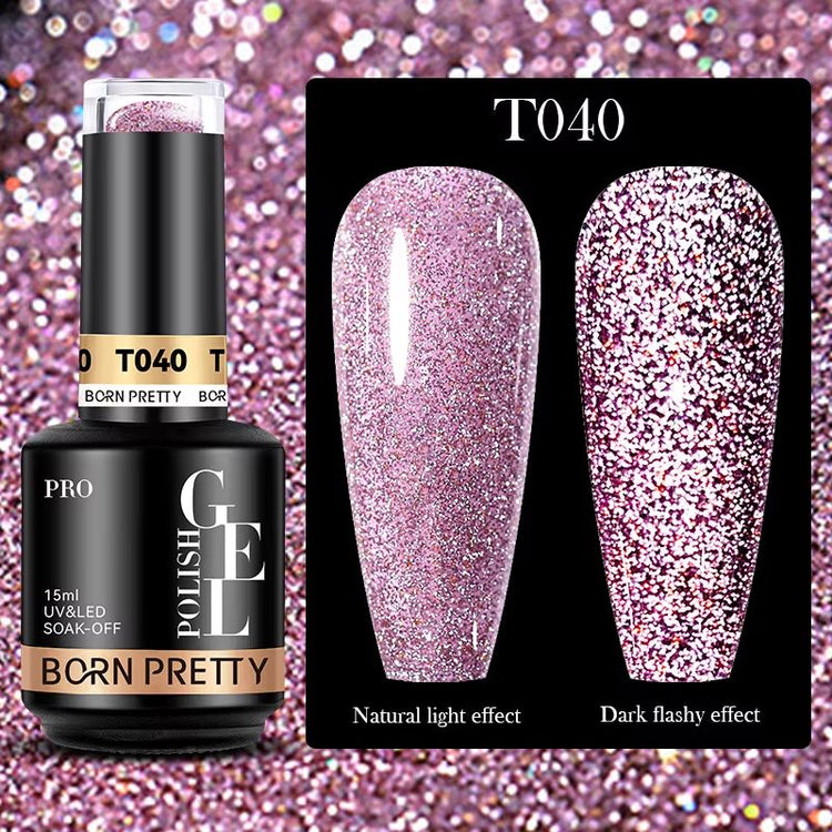 Reflective Glitter Gel Born Pretty 15mlT040-Pink